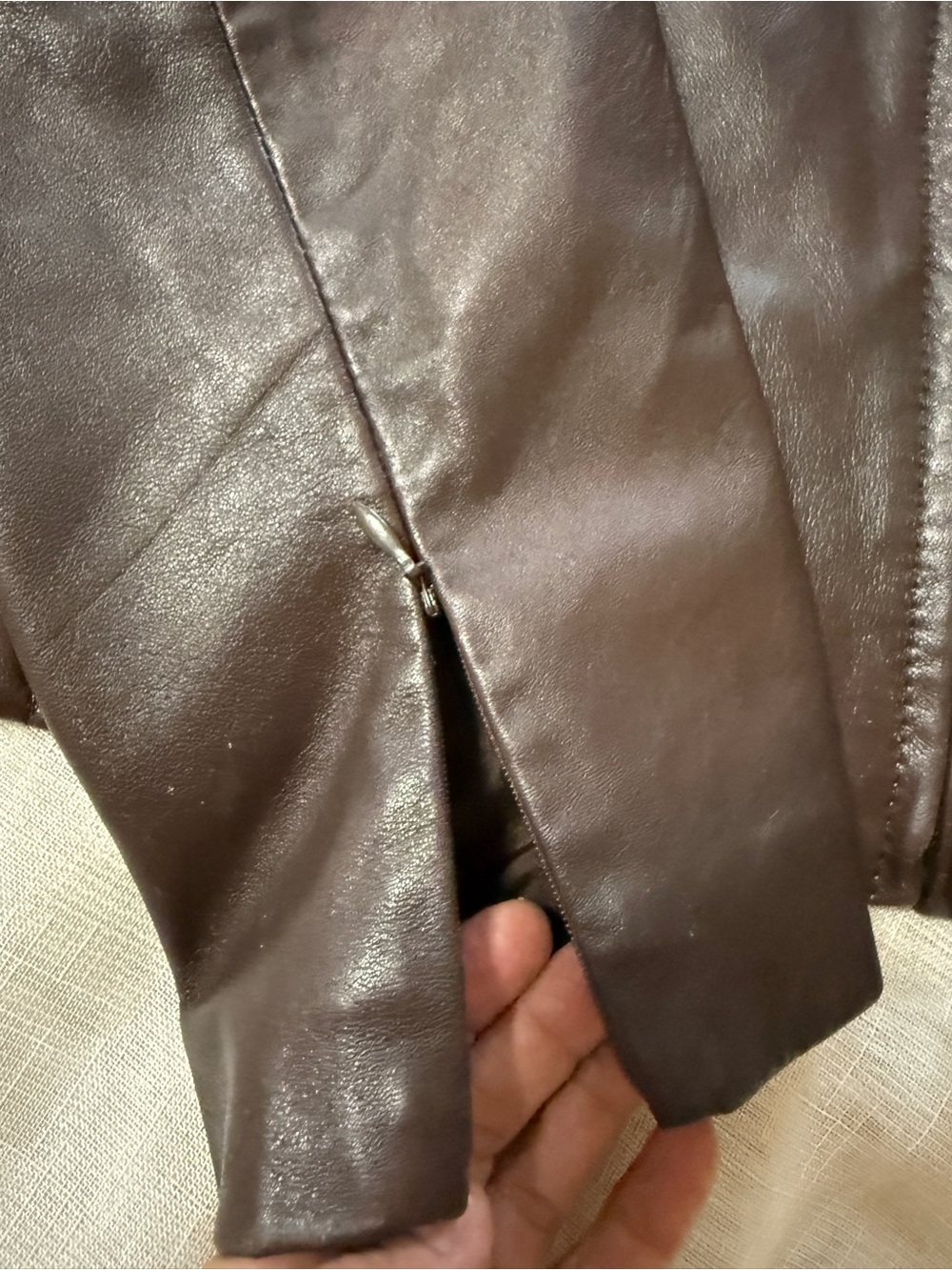 Vintage Late 90s Wilson’s Leather Maxima Brown Full-Zip Jacket - L - Picture 8 of 13